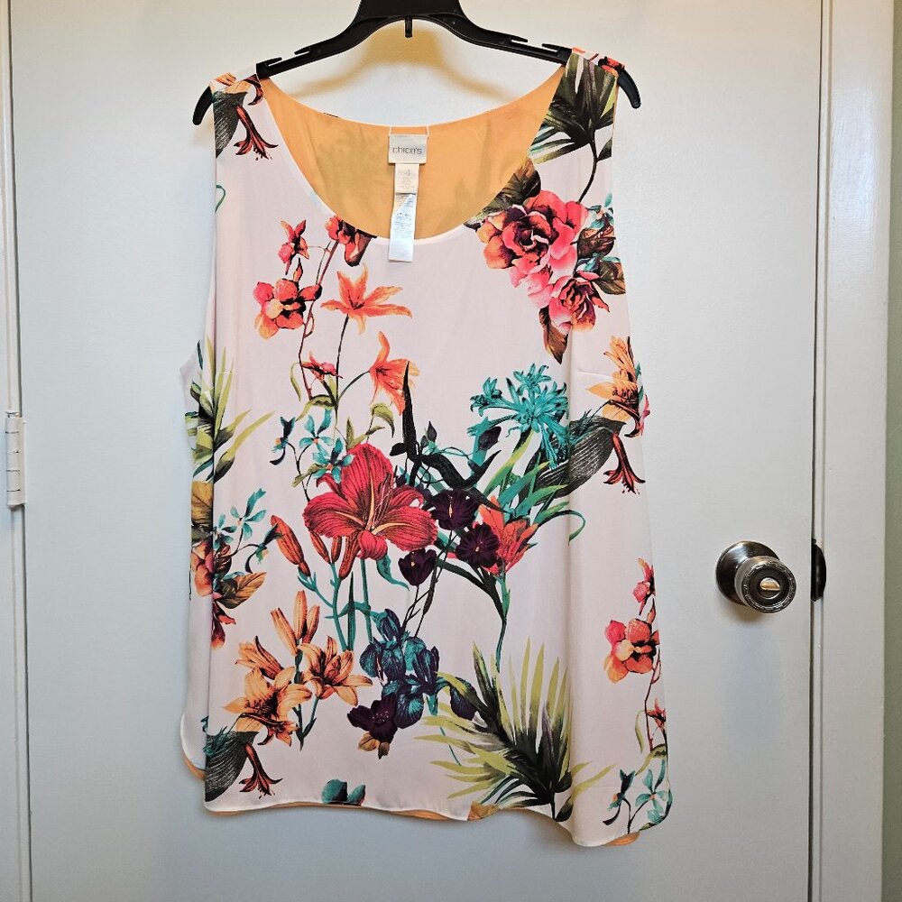 Size 20/22 Chico's Reversible Tank Blouse
